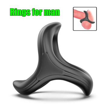 Whirlwind Silicone Cock Ring Black