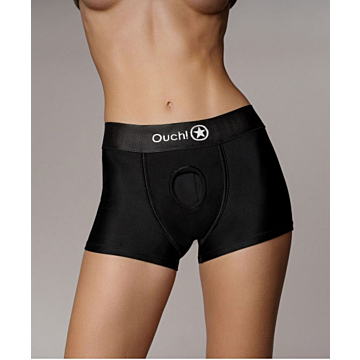 Ouch Vibrating Strap-on Boxer - Black-xs/s