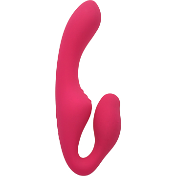 Women Strapless Strap On Kiki 10 Vibration Modes Silicon USB Pink