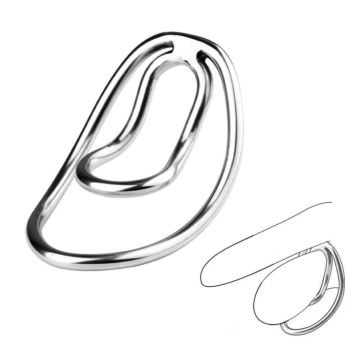 Fufu Chastity Device, Metal, Silver