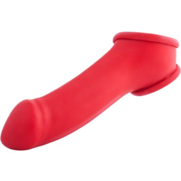  Latex Penis Sleeve Erik 13 cm - Red - Cock Extender 