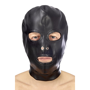 Fetish hood eyes and mouth with strap
