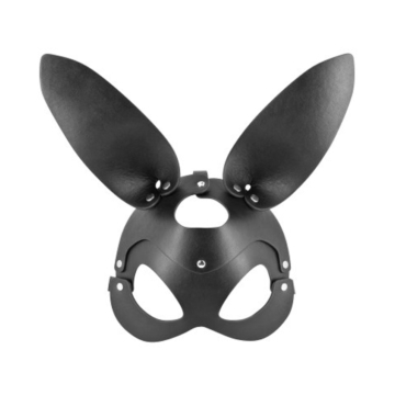 Adjustable faux leather bunny mask