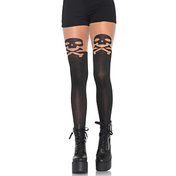 Skull and crossbone pantyhose