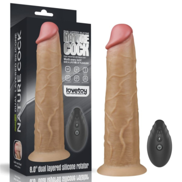 8.0'' Dual Layered Platinum Silicone Rotator
