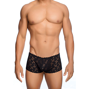 Rose Lace Boy Short BLACK
