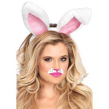 Plush bunny ears - White