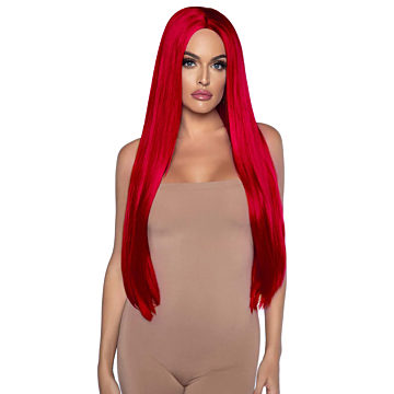 Leg Avenue Long straight center part wig - Red