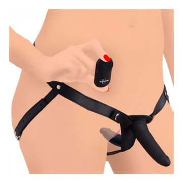 Pegger Beginner Vibrating Double Dildo + Harness