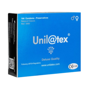 Unilatex - Box of 144 Natural Condoms - Deluxe Quality