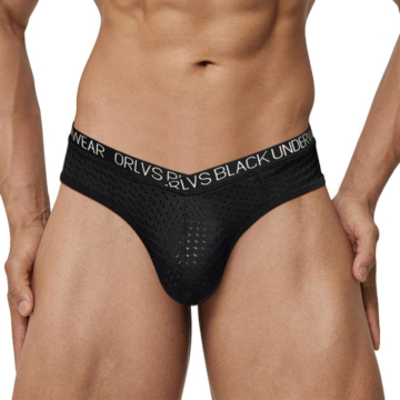 Sexy Mens Breathable Briefs Underwear Black