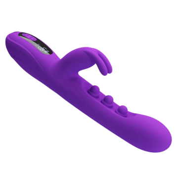 Pretty Love Sabien Thumping Rabbit Vibrator with LED Display Purple