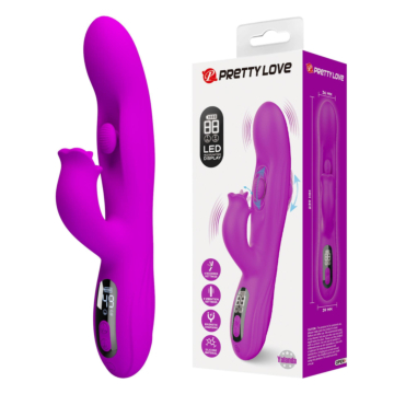 Pretty Love Yalanda Nodding Rabbit Vibrator with LED Display Purple