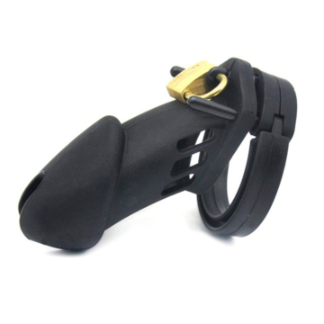 Silicone Chastity Cage 8.5x3.5 cm - Black