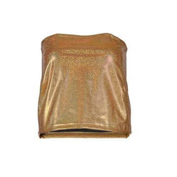 Gold Strapless Top
