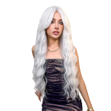 Silver Long Curly Hair Wig 85cm