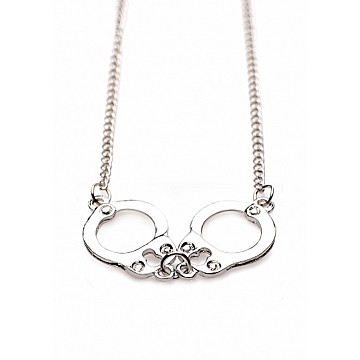 Cuff Her Handcuff Necklace - Silver