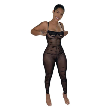 Slim Fit Casual Jumpsuit Black