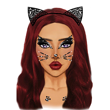Animal face jewels sticker