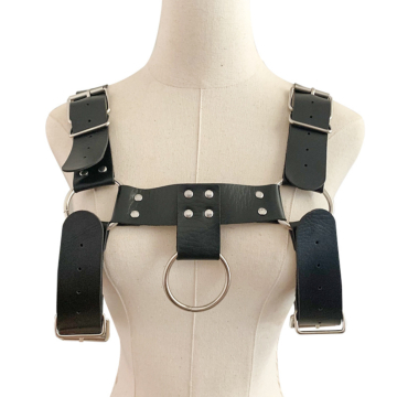 Fashion Men's Breast Fetish Harness Chest – Black Edition