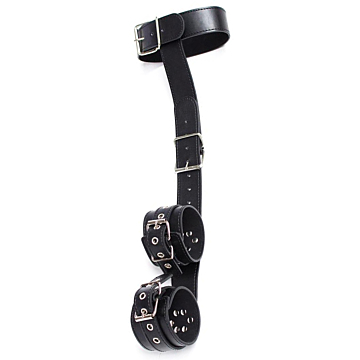 Strict Leather Neck-Wrist Restraint Black