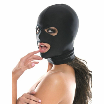 Fetish Fantasy Spandex 3 Hole Hood Black