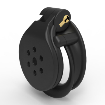 Flat Chastity Cock Cage Black