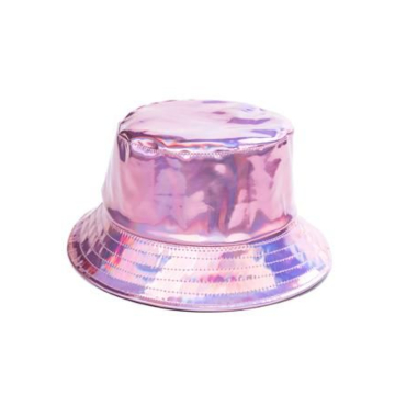 Baby Pink Holographic Bucket Hat