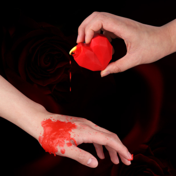 Heart Shape Low Temperature Candle Red