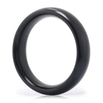 Hercule Small Metallic Cock Ring - Black