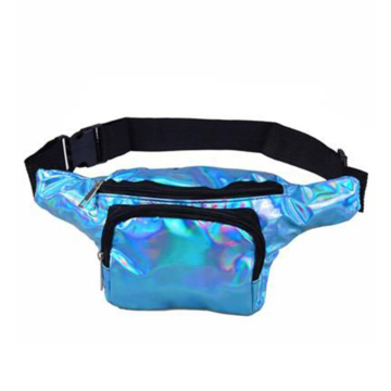 Holographic Blue Bumbag Front Pocket
