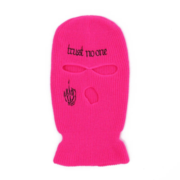 Wool Three Hole Hood Pink