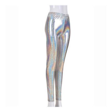 Silver foil leggings