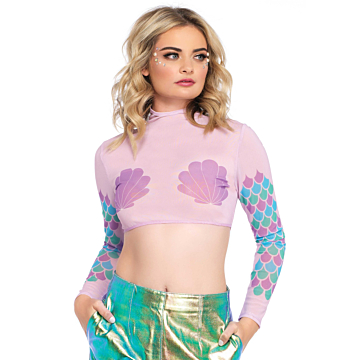 Leg Avenue Mermaid mesh crop top