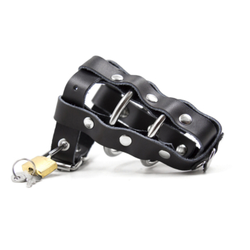 Locking Chastity Cock Cage With Two Metal Rings
