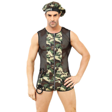 Military Instructor Camouflage Uniform 3 Pieces M / L
