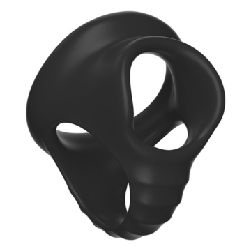 Triple Silicone Cock Ball Ring Black