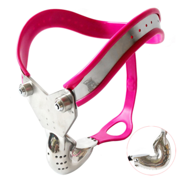 Bent Chastity Male Cage Pink