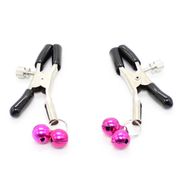 Nipple Clamps with Colorful Bell Purple