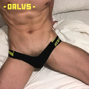 Cotton Jockstrap Black-Yellow