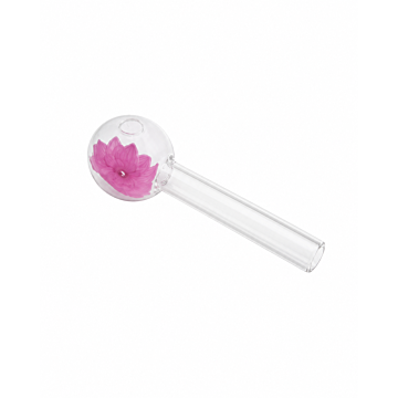 Olympus Glass Oil Pipe With Rose 10 cm