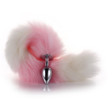 PlayTail Plug – Colorful Fluff Metal Base S