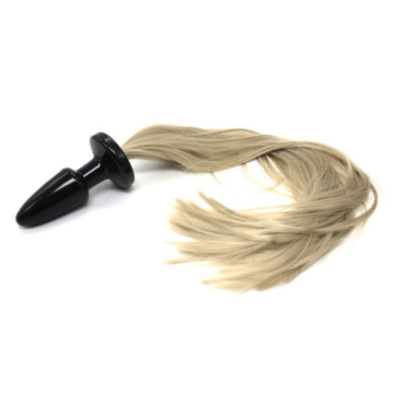 Long Horse Tail Blonde Anal Plug