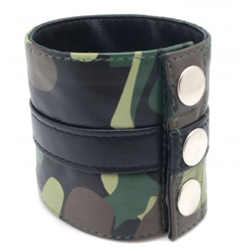 Camouflage Wrist Strap with Zip - Vegan Leather - Stylish