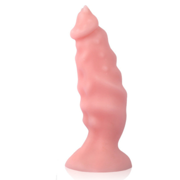 Ultra Soft Silicone Anal Dildo Suction Cup Pink