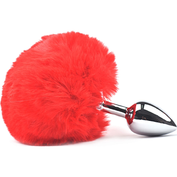 Small Bunny Butt Plug - Silver/Red - Anal Play