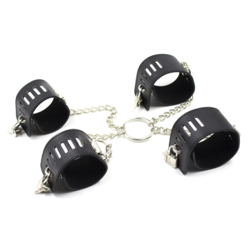 Stay-Put Hog Tie Bondage Restraints With Chain