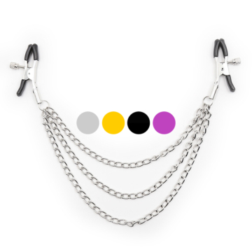 Three Chain Nipple Clamp Silver