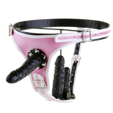 Triple Pleasure Strap On Pink