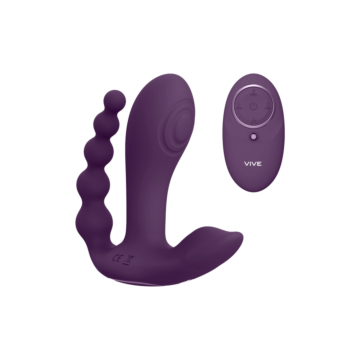 Kata - Pulse Wave & Vibrating Double Penetration Vibrator - Purple